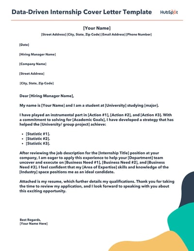 data-driven practicum cover letter template